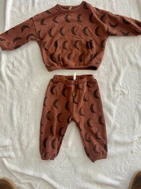 Kids Rylee + Cru - Sweat Suit - Crescent Moon - 12-18 mo